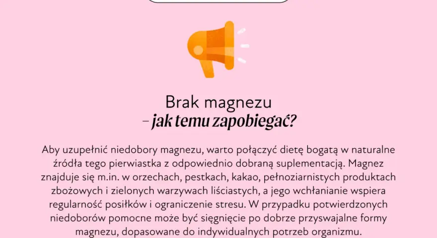 Ważne: brak magnezu – jak temu zapobiegać? Uzupełnij dietę bogatą w magnez, by uniknąć niedoboru.